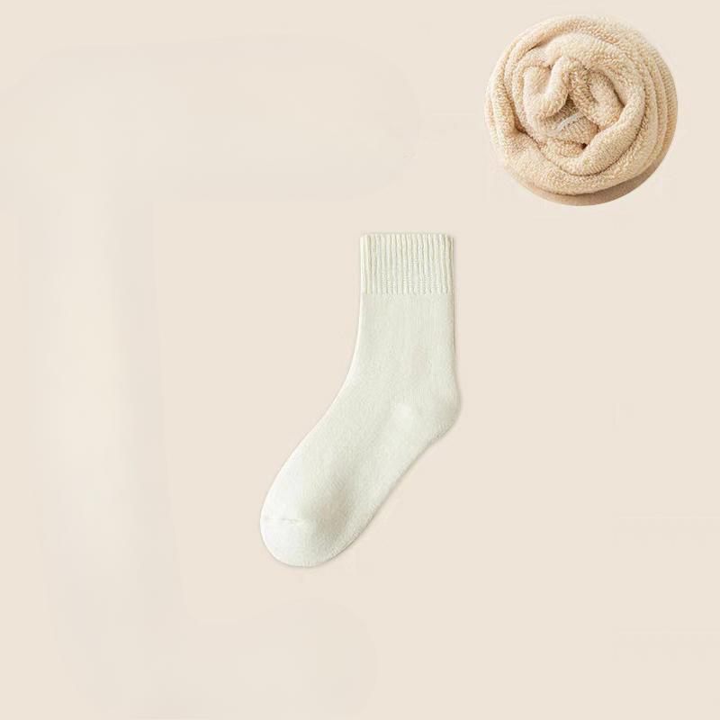 Women Winter Plus Velvet and Thick Type Warm Wool Ring Sleep In The Tube Socks