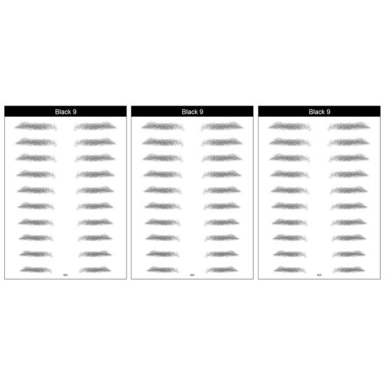 3Pcs 6D Lasting Natural Bionic Eyebrow Tattoo Eye Makeup Water Transfer Sticker