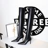 Bigtree Shoes Stiletto Sexy Over-The-Knee Boots Black Leather Boots Sexy Thin High Heel Boots Winter Long Boots Plus Size 43
