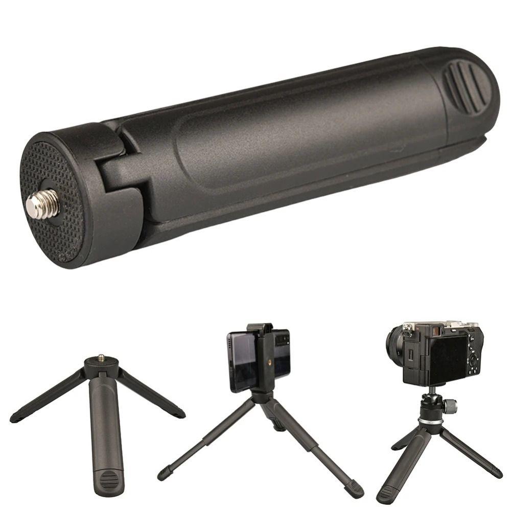 Aluminum Alloy Desktop Stand Tripod 1/4 Inch Screw Selfie Stick Compact Webcam Tripod Vlogging