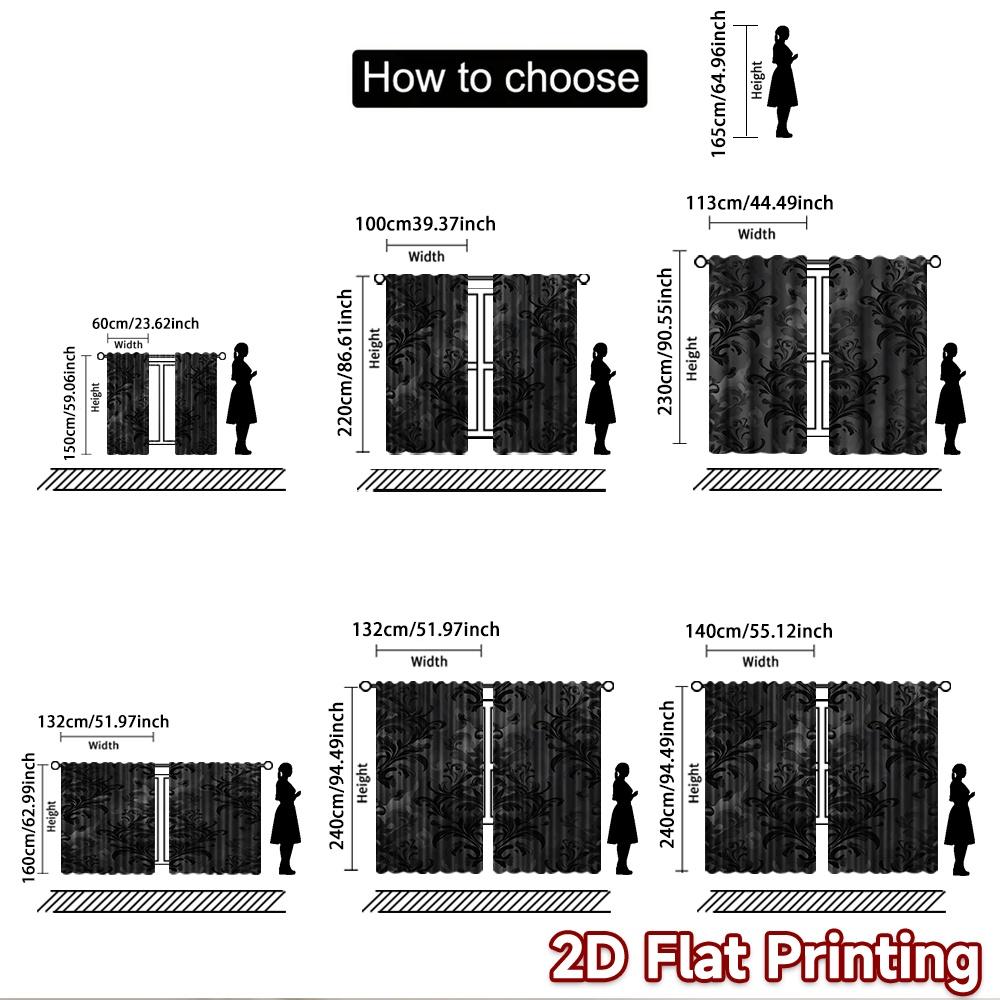 2D flat Photography Backdrop Popular Photography Banner Black Floral Design (2) 100% Polyester Anniversary for Suitable for