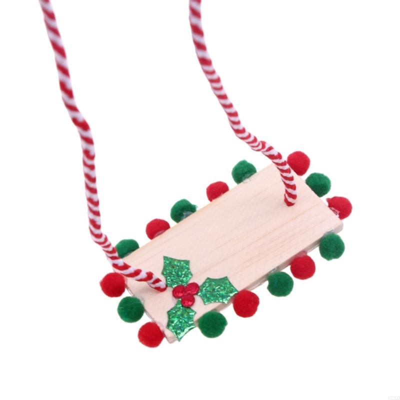 62KD Playful Christmas Decor Fun Dollhouse Miniature Swing for Party Atmospheres