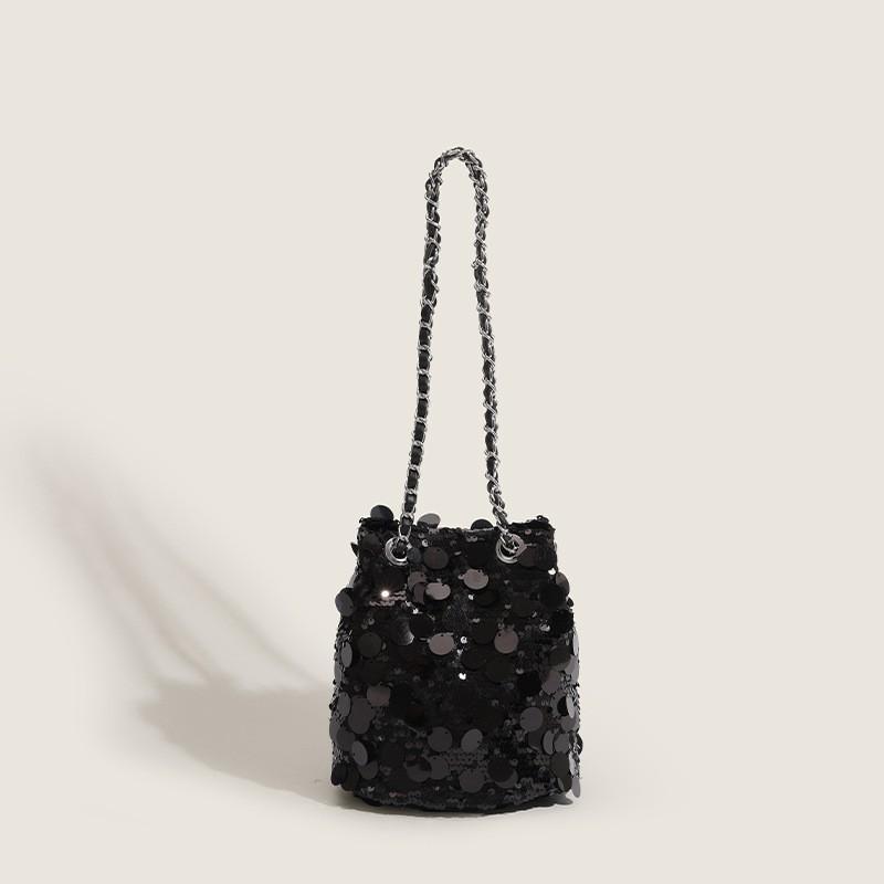 

Sequin Bucket Bag Chain Underarm Women s 2025 New Fashionable High-end Single-shoulder Commuting Shoulder