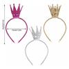 Elegant Gold Powder Crown Hairband Heart Hollowed Crowns Headband for Birthday Party Celebrations All Age Hairhoop