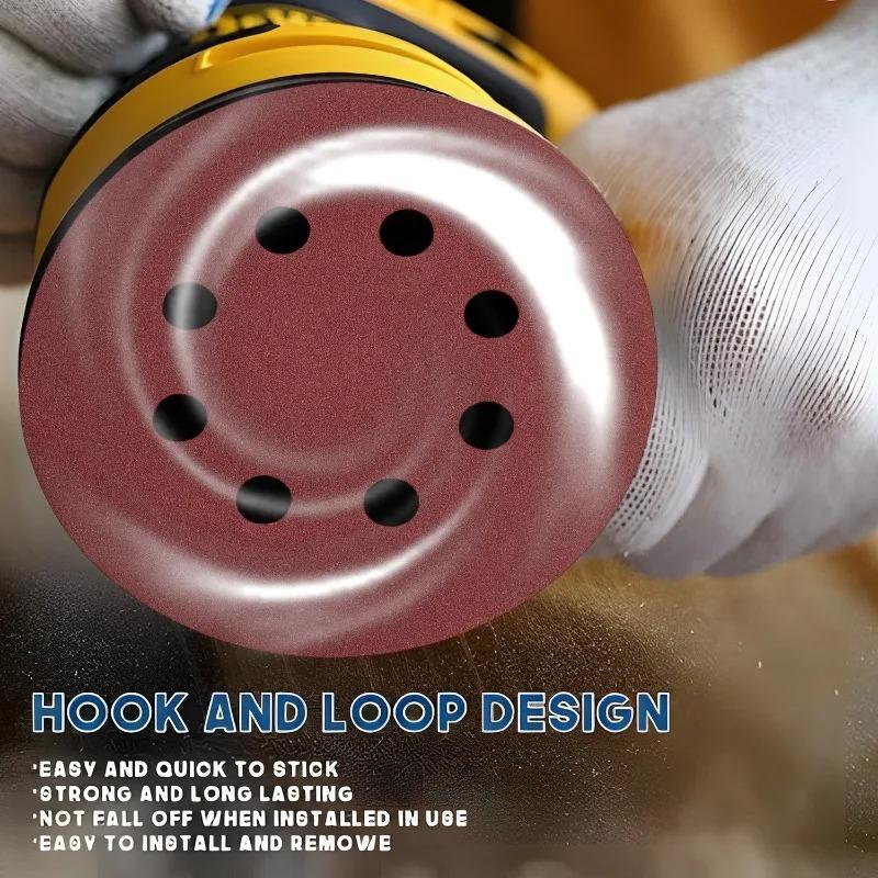 Universal 8 Hole Sanding Discs 125mm Sandpaper for Metal Wood Glass Sander Polishing Pads Home Abrasive Tools 40~3000 Grit
