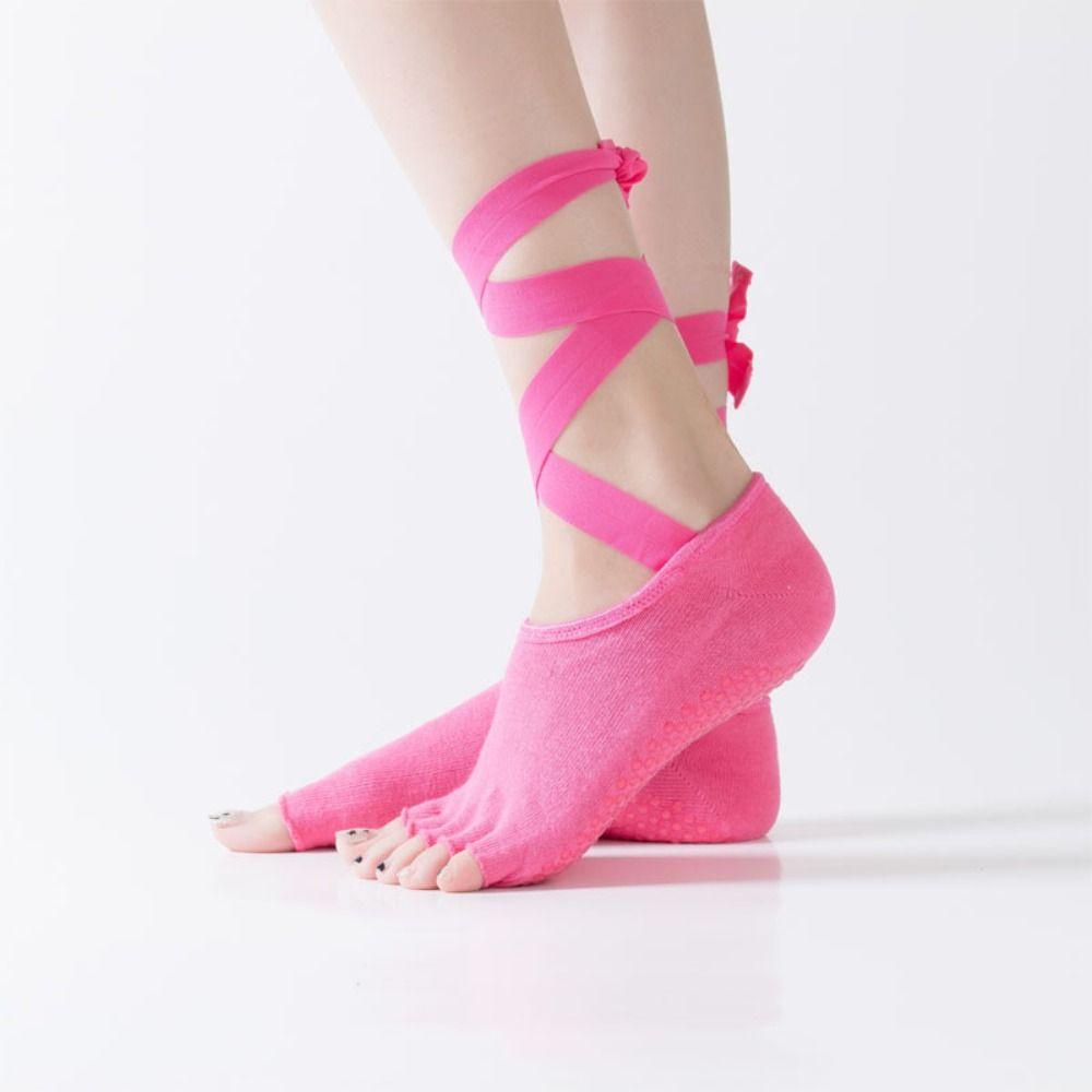 Lace-up Five Fingers Socks Cotton Toe Yoga Socks Dance Socks Pilates Socks Women Girls