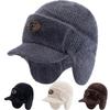 Neue Unisex Winter Dandy Hüte Pelzmütze mit Ohrenklappen Lässige Strickmützen für Männer Frauen Outdoor Ohren warm halten Strickmütze