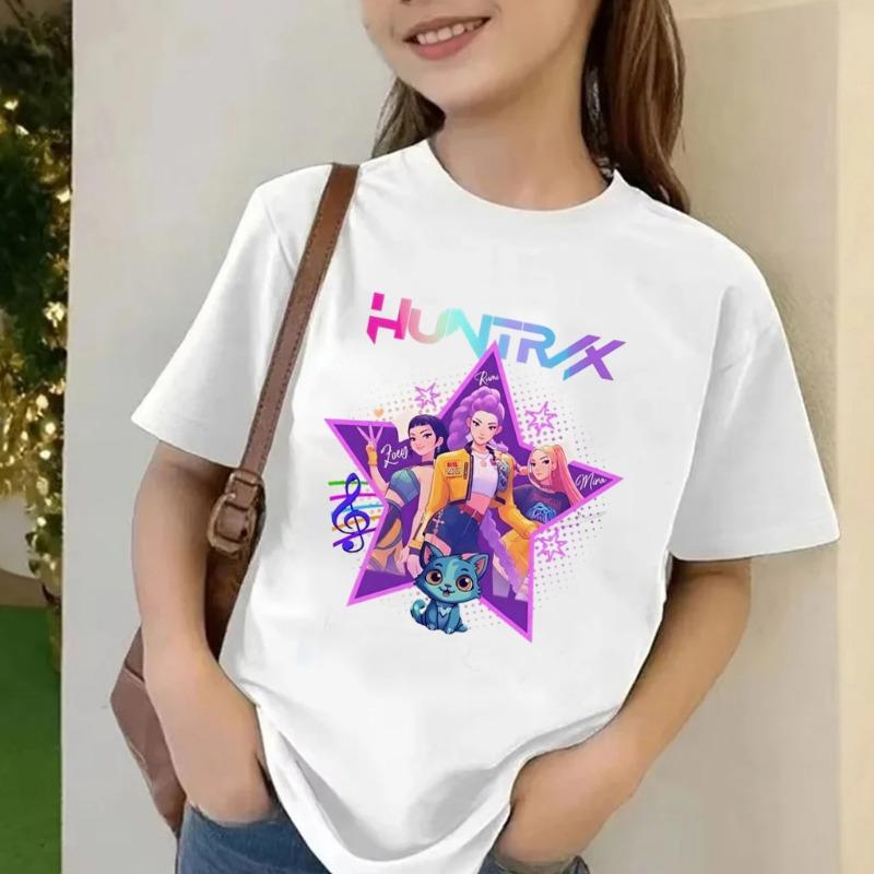 Kpop Demon Hunters Children s T Shirt Women Short Sleeve Saja Boys Kids Tee Kpop Demon Hunters Tshirt Boys Girls Family Clothing 100