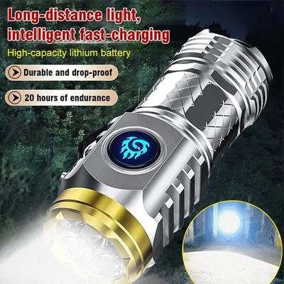 Type-C Rechargeable LED Work Light Pocket Light Waterproof Flashlight Adjustable Brightness Flash Light Super Bright Flashlight