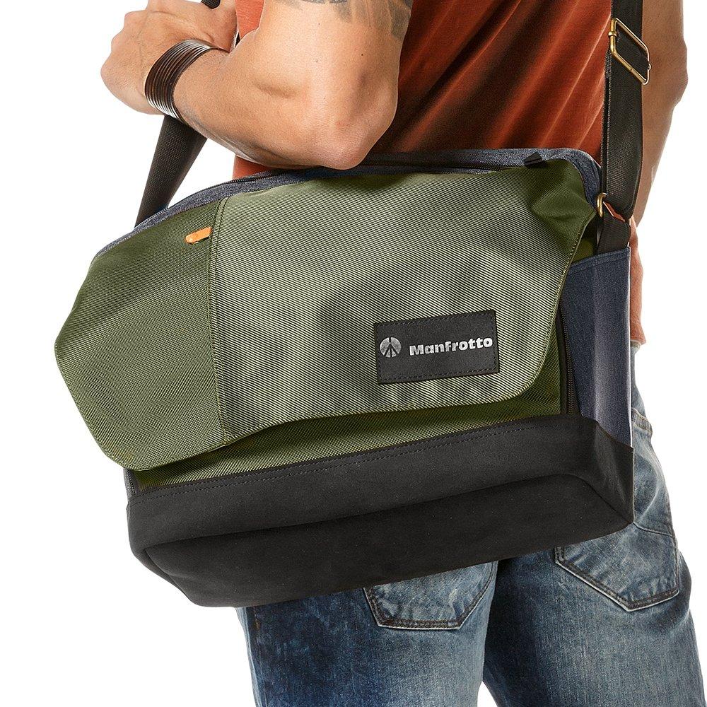 Manfrotto Messenger Bag Street Collection 15L Kann 15-Zoll-PC aufnehmen Wasserabweisendes Material Khaki MB MS-M-IGR