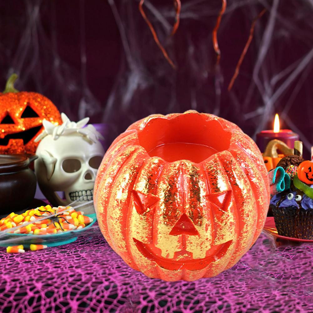 Spooky Candle Holder Spooky Halloween Candle Holder Set with Ghost Pumpkin Designs Tealight Candle Stand Centerpiece for Desktop