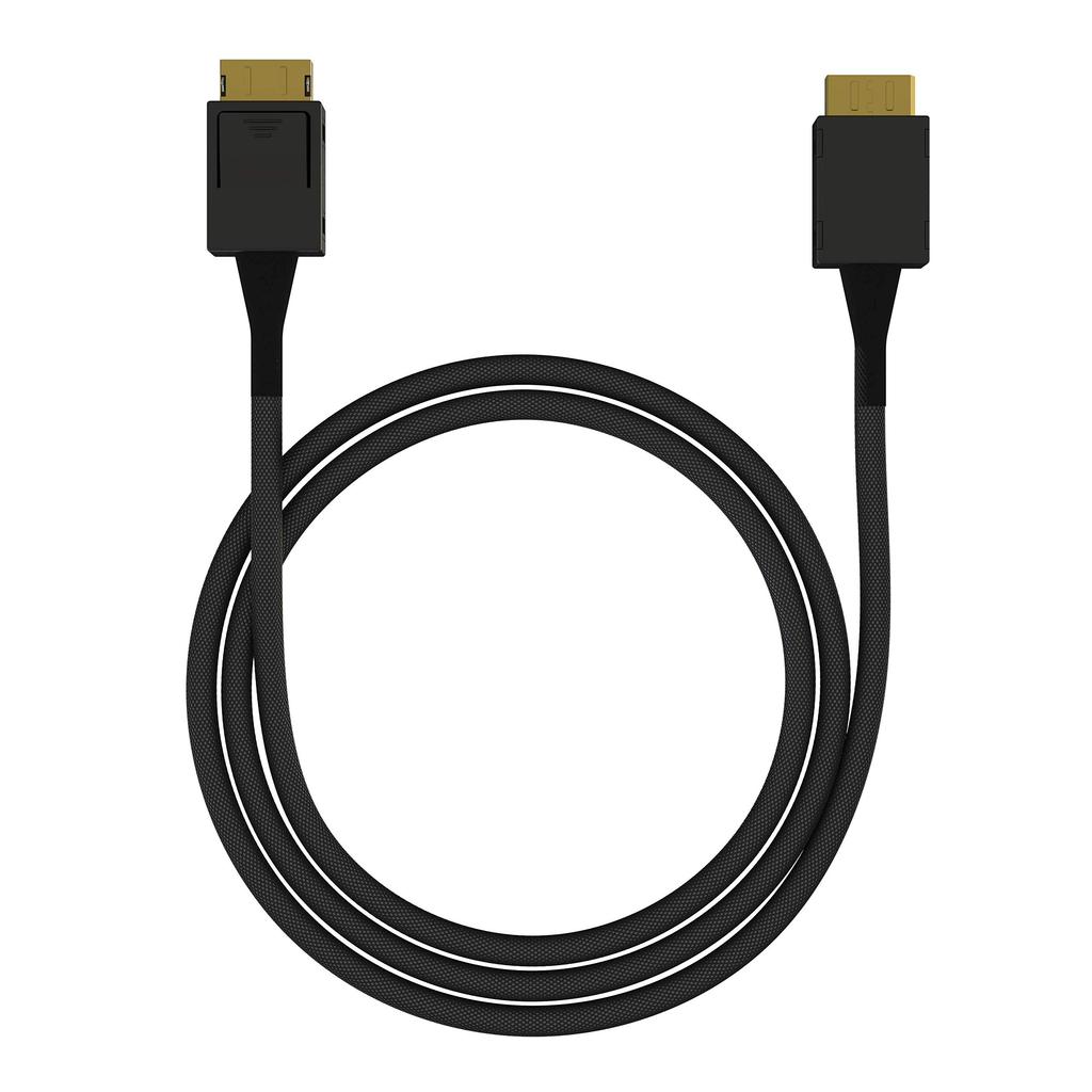 LINKUP OCuLink PCIe 4i to OCuLink SSD Data Active 50cm with Nylon Cable Jacket - SFF-8611 SFF-8611 Cable,