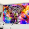 Bohemian Mandala Elephant Tapestry Wall HangingSandy BeachPicnic Throw Rug Blanket Camping Tent Travel Sleeping Pad  Room