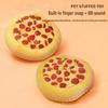 Dog Chew Pizza Toy with Sound BB Squeaker and Crinkle Paper for Teething Training
