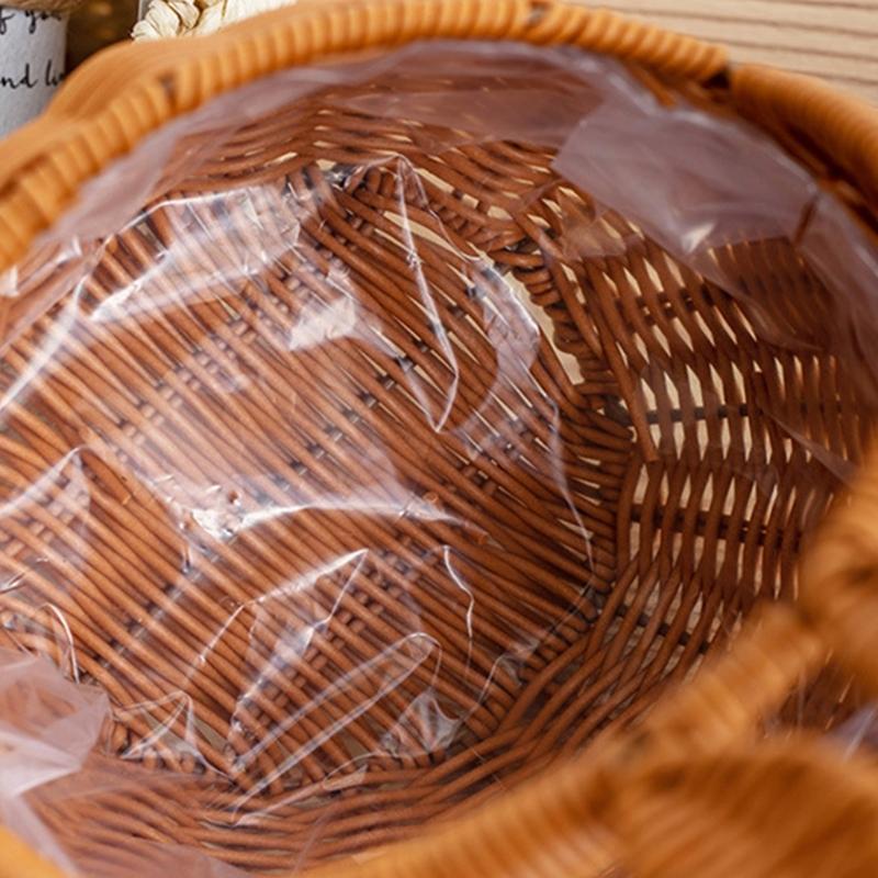 Durable Handmade Basket In Neutral Tone With Fun Rabbits Ear Detail Perfect For Fashion Home Decorations
