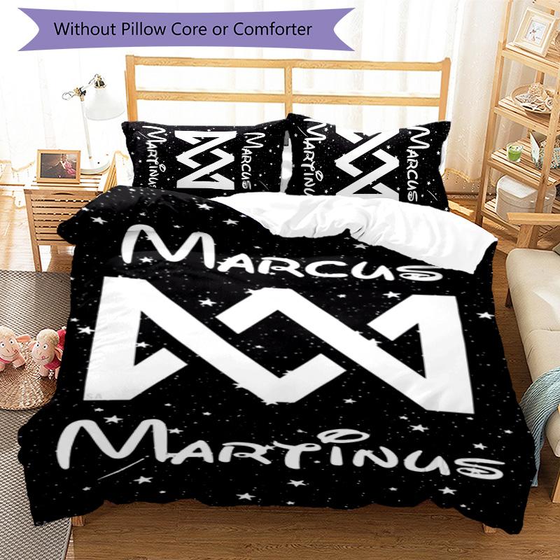 3dílná sada povlečení s motivem Marcus & Martinus sada povlaků na přikrývku obsahuje povlak na přikrývku & povlaky na polštáře, perfektní dekorace do ložnice pro všechna roční období & dárek