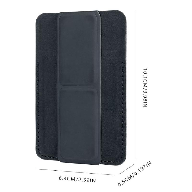 2 In 1 Phone Wallet Stick On Credit Adhesive Card Holder For Back Of Phone Case Pocket Card Slot Folding Kickstand Stand