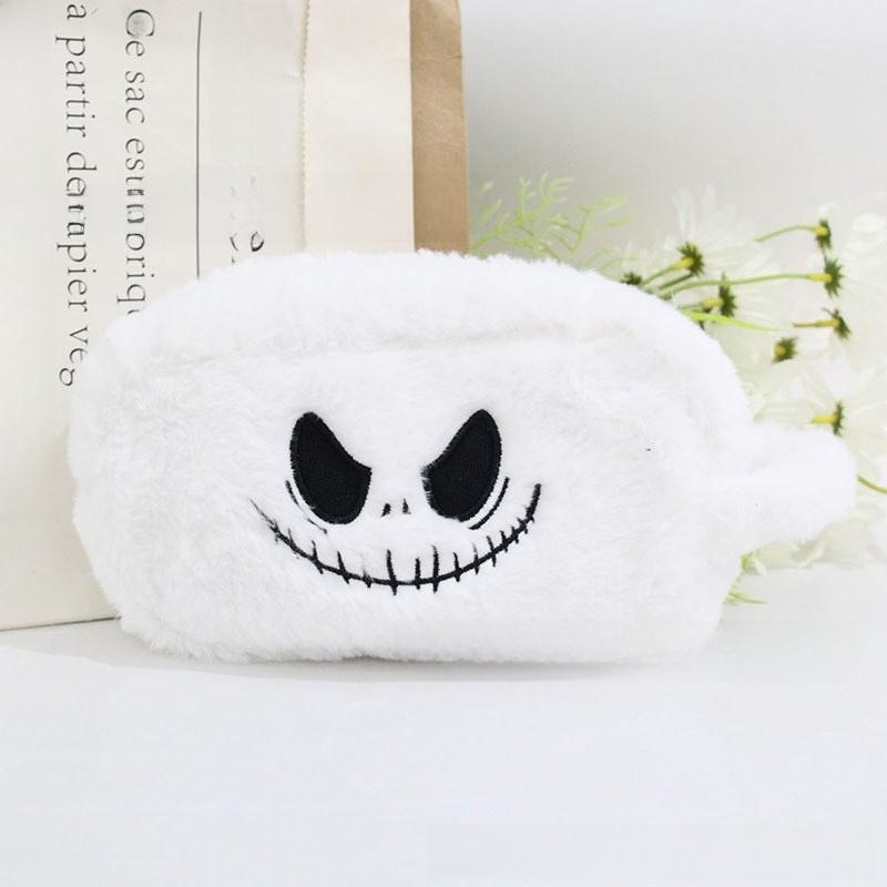 Jack Halloween Plush Makeup Bag With Zipper Storage For Students And Daily Use