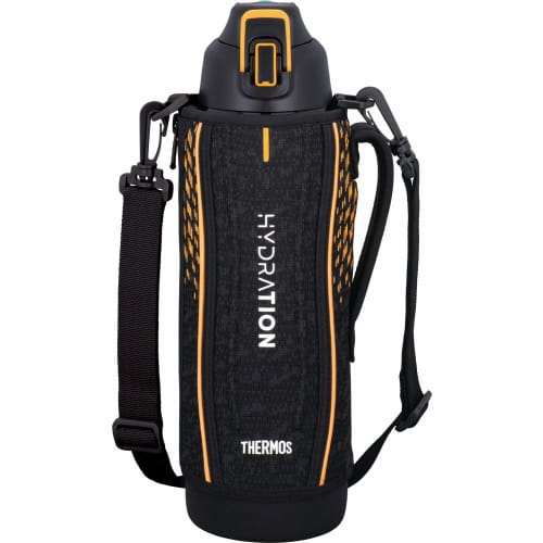 Thermos Vacuum Insulated Sports Bottle, 1.5L, Black Orange, Keeps Drinks Cold Only, FHT-1501F BKOR