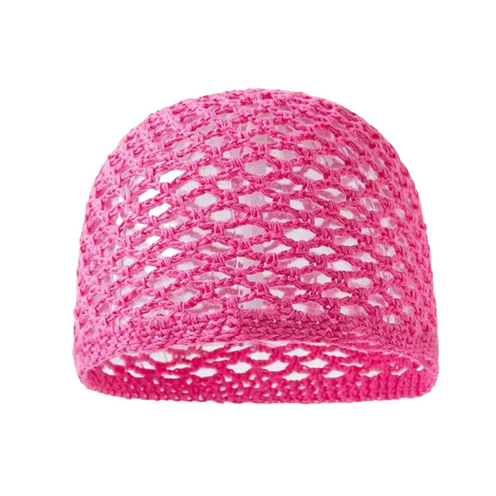Cappello lavorato a maglia traforato Cappello all'uncinetto traforato Berretto alla moda Donna