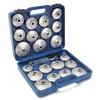 New Aluminum Alloy Cup Type Oil Filter Cap Wrench Socket Wrench Vehicle Maintenance Filter Wrench Tool 23pcs Cap Grid