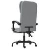 Office Chair with Reclining Function Light Grey Fabric