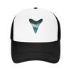 Fashion Shark Tooth Sunrise Mesh Baseball Cap Casual Denim Hat Luxury Cap