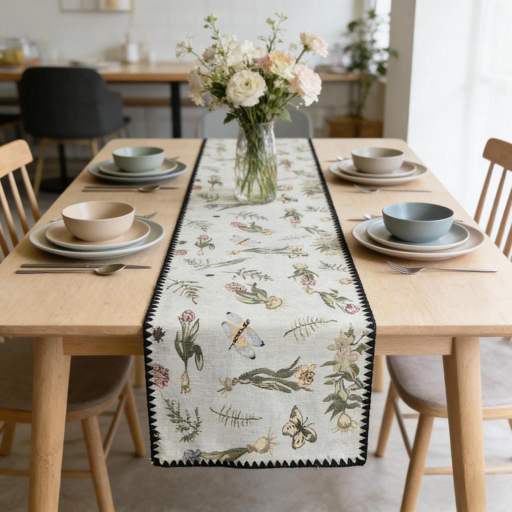 Cotton Linen Nordic Decoration Dining Table, TV Cabinet & Center Table Home Decorative Table Runner