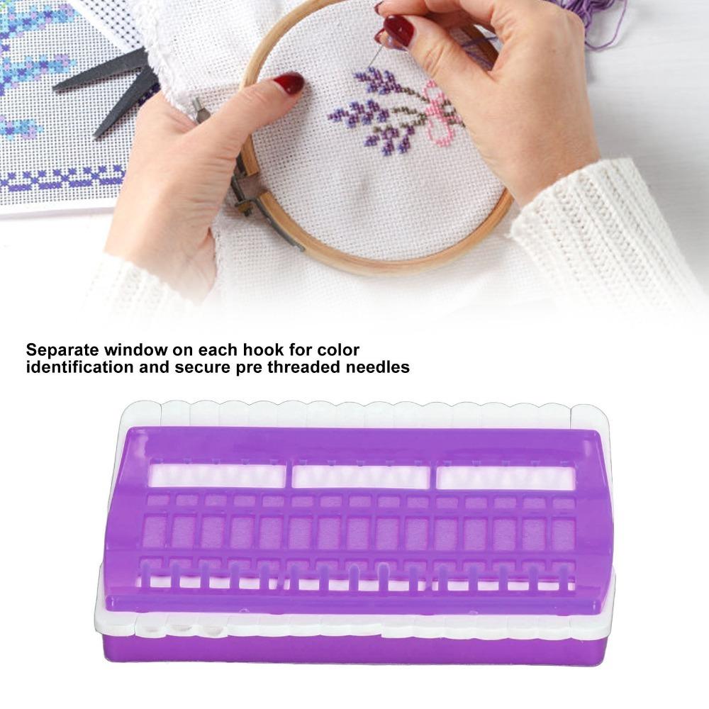 4 Replaceable Cards Embroidery Floss Organizer 30 Positions Thread Holder For Cross Stitch