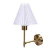 Gold Fabric Lampshade Nordic   Modern Rechargeable Cordless Wall Lamp for Bedroom Living Room