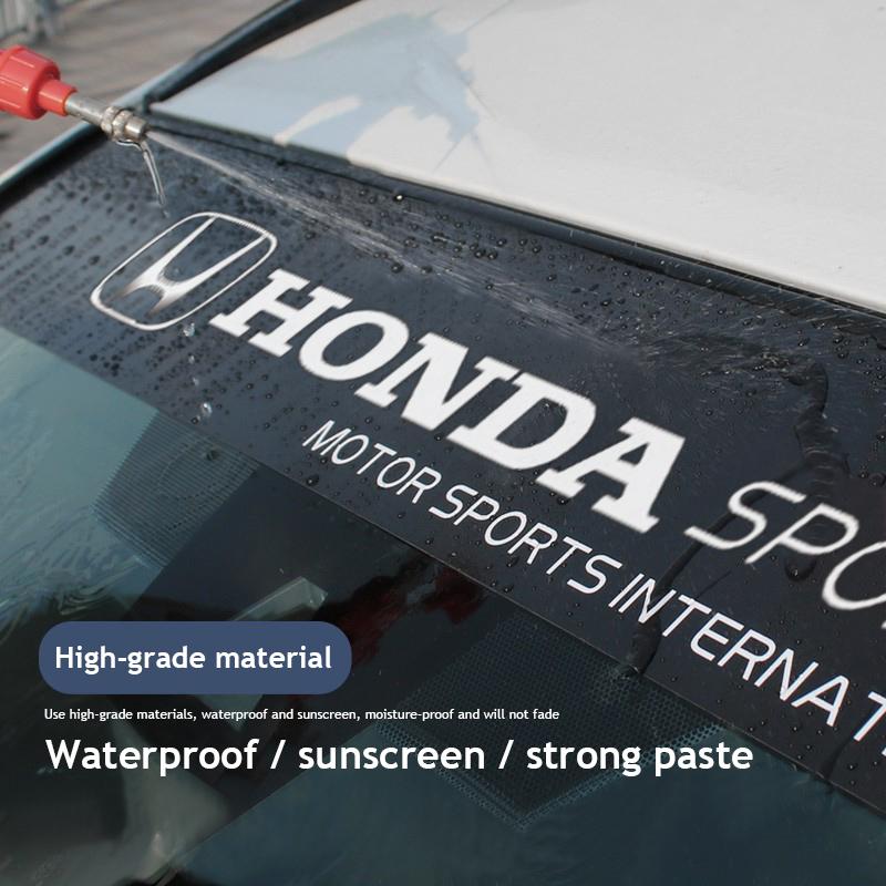 AAADE1 Car Front Rear Windshield Decal Sticker Decoration Accessories For Honda Civic Fit Accord City Vezel CR-V S660 Odyssey HR-V