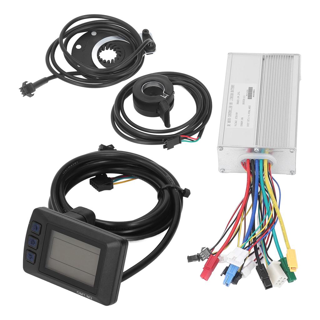 Elektrofahrrad Umbausatz 36V 48V 1000W 30A Bürstenloser Motorcontroller M3 Display Daumengas