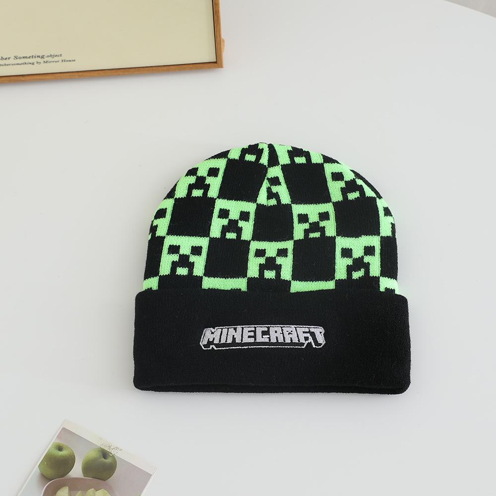 

Зимняя мультяшная квадратная вязаная шапка для мальчиков и девочек, шерстяная шапка One Size