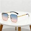 2025 New Fashionable Personalized Metal Frame Women's Sunglasses Outdoor Neutral Driving High Quality UV400 Sunscreen Sunglasses
