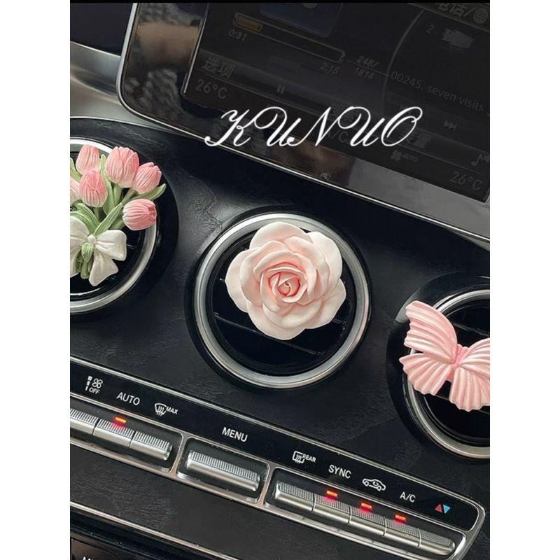 Butterfly Tulip Car Fragrance Diffuser Stone High-End Flower Car Air Vent Decoration Interior Ornament