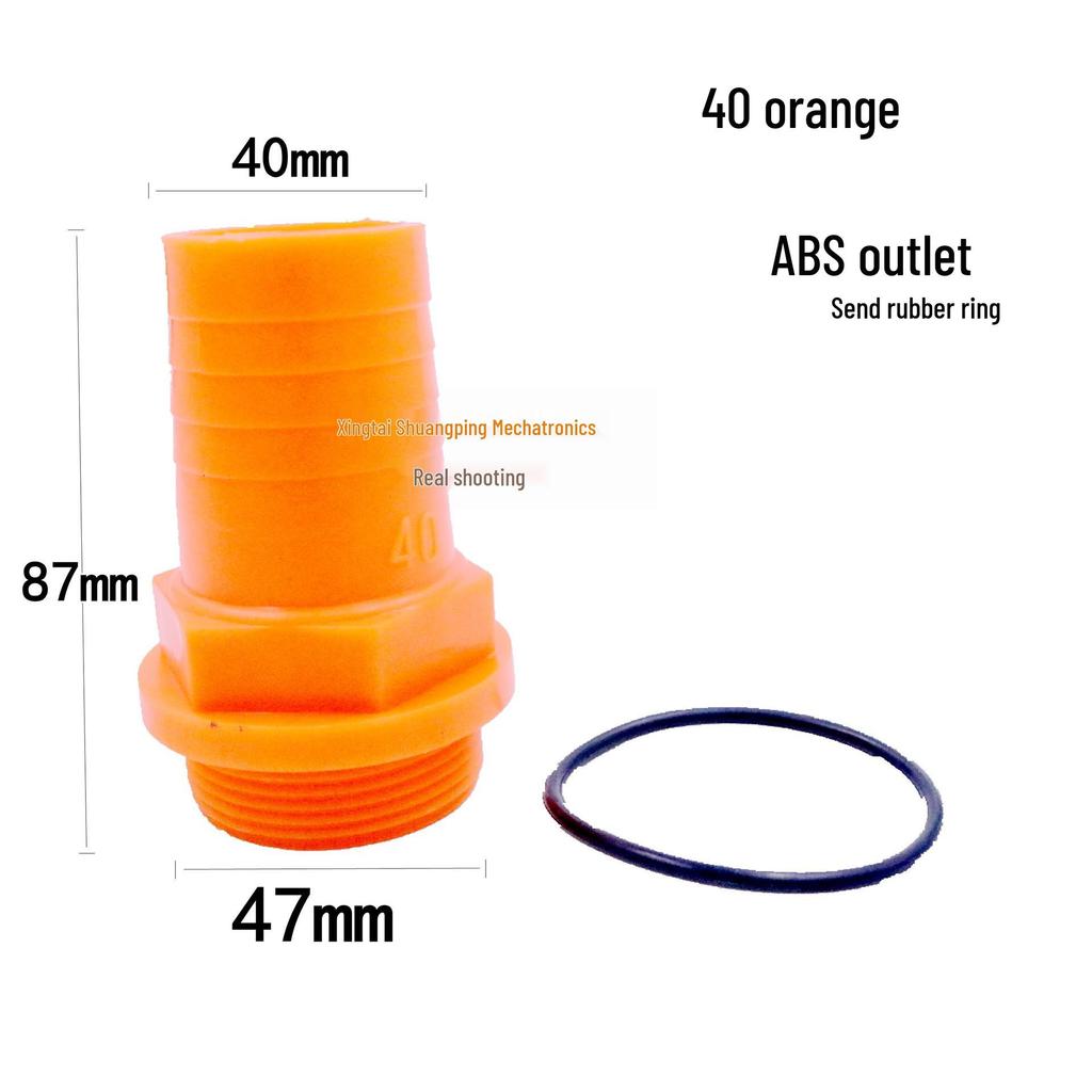 Thickened Plastic Male Thread Hose Adapter, 4-Inch To 1.5-Inch, for Water Pump Connections