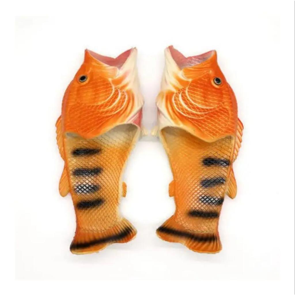 2025 Fish Slippers Fashion Outer Wear Summer Girls Flip Flops Creative Funny Couple Fish-shaped Parent-child Shoes