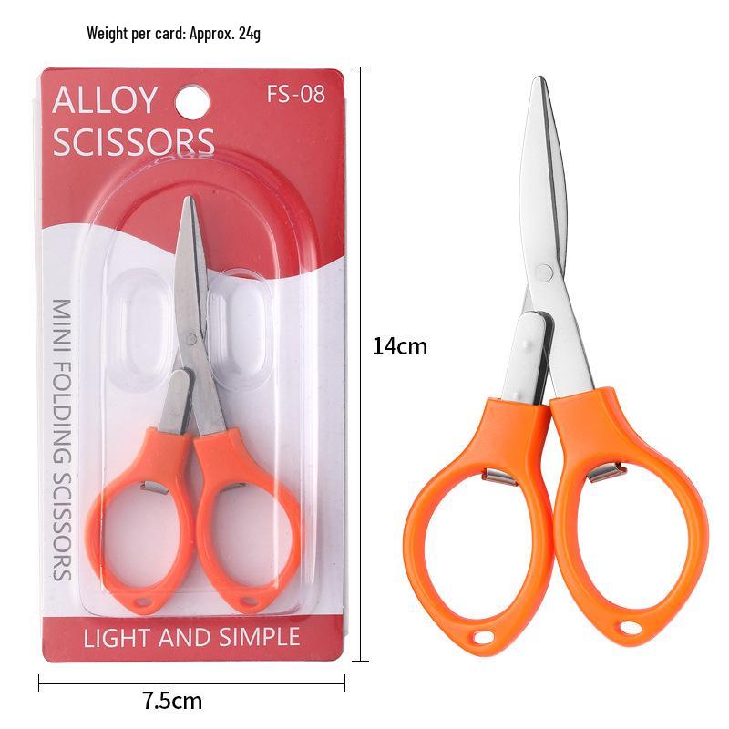 Multi-functional Folding Stainless Steel Scissors for DIY, Sewing, Paper Cutting, and Office Use