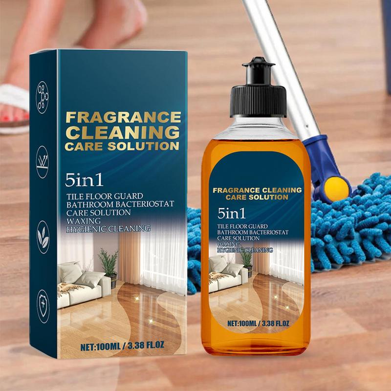 Floor Cleaner Fragrance Waxing Cleaner Hygienic Tile Floor Guard 100ml Brightens Polishes Multi-Purpose For Wood Tile Floors
