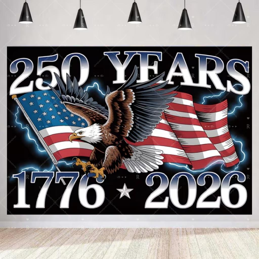 American Independence Day Theme Festival Party Decorations 250th Anniversary Celebration Cup Plate Tableware Background Supplies