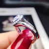 New Elegant Bridal Wedding Engagement Rings Creative Water Drop Shape White Zirconia Stone High Quality Silver Plated Jewelry