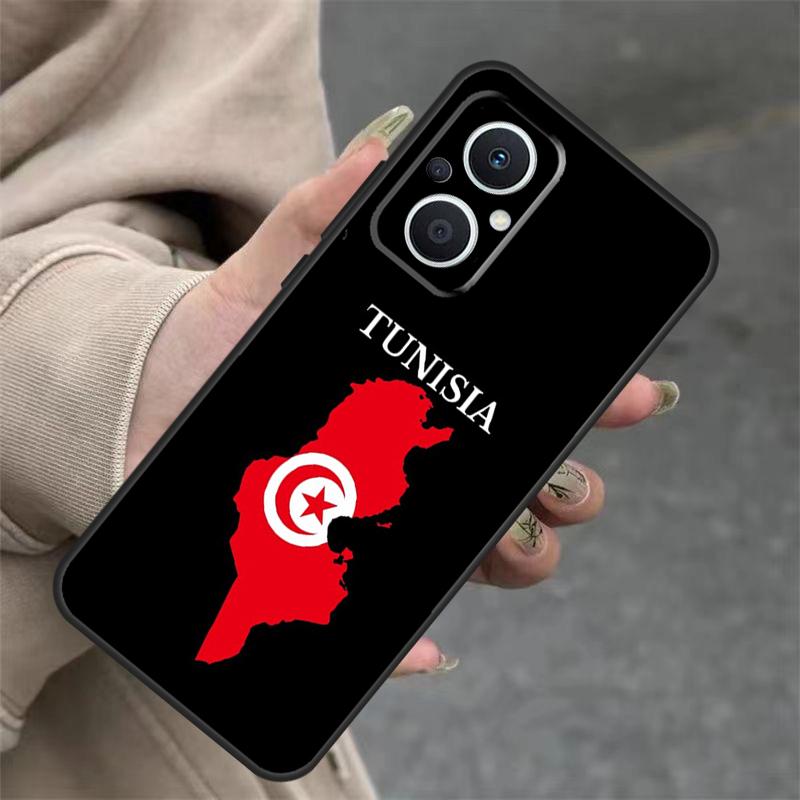 

Tunisia Flag Map Case For OPPO Reno 11 11F 10 Pro 4Z 5Z 8T 5 6 7 8 Lite OPPO Find X5 X6 Pro X2 X3 Lite Cover OPPO Reno6 Lite