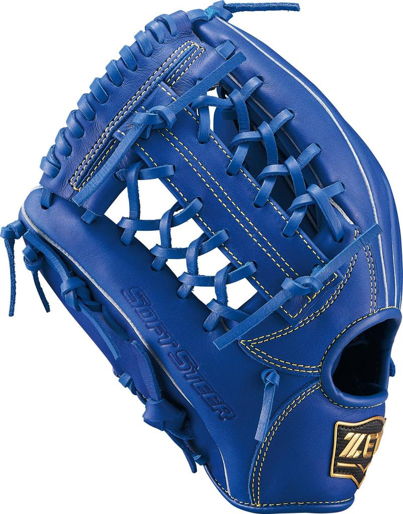 ZETT Youth Baseball Soft Royal Blue Size BJGB74540F Glove, Steer, All-Around, Left-Handed Throw, (2500), L,