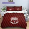 Set Copripiumino Trapuntato con Fantasia Liverpool Football Club Decorazione per la Casa Regalo (1 * copripiumino + 2 * federe senza imbottitura)