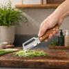 Multi-Functional 3-In-1 Stainless Steel Serrated Vegetable Peeler With Wooden Handle Slicer Bottle Opener Kitchen Tool