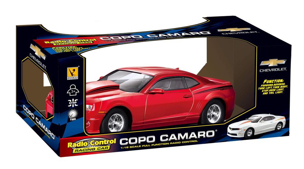 Doyusha 27MHz 1/18 Scale Big Scale RC Car Camaro Copo Red Electric Radio Control 14236