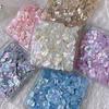 Box of 01 Bohai Bay Fragments, Square Box Shell Pieces, Colorful Abalone Shell Fragments for Nail Art, Super Thin White Nail Foil Diamonds