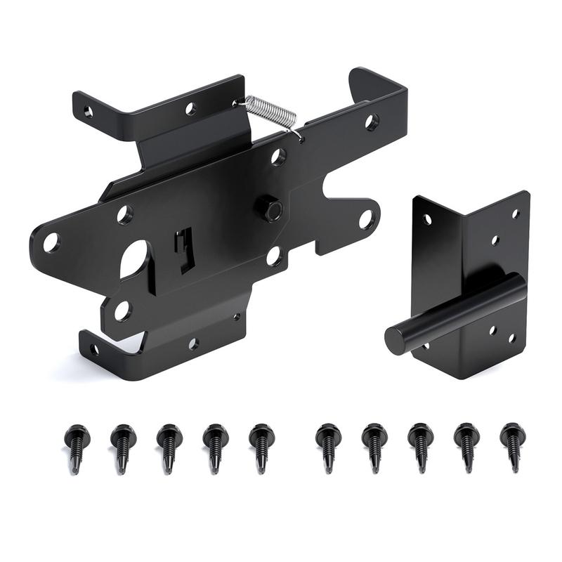 Quick Pin Door Bolt Automatic Latch Gate Lock Post Mount Bolts Heavy Duty Spring Steel Gravity Locking For Outdoor Fence Posts