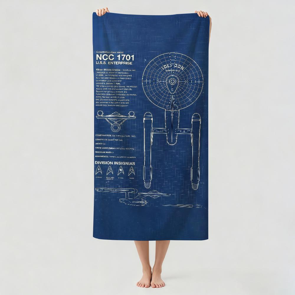 Fantasy movie S-Star T-Trek Towel Drying Bath Towel Applicable To Light Swimming Camping Yoga Beach Out