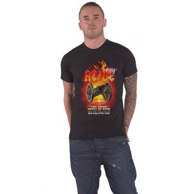 Unisex Adult For Those About To Rock 40th Flames Cotton T-Shirt